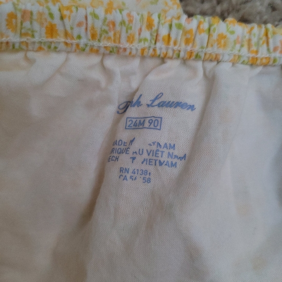 NWT Ralph Lauren Yellow Floral Dress 2T - Picture 4 of 5